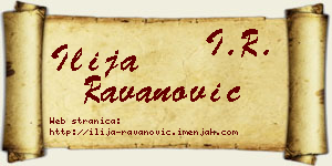 Ilija Ravanović vizit kartica